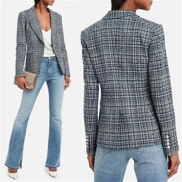 Veronica Beard Ada Cutaway Tweed Dicky Blazer - Picture 2 of 13